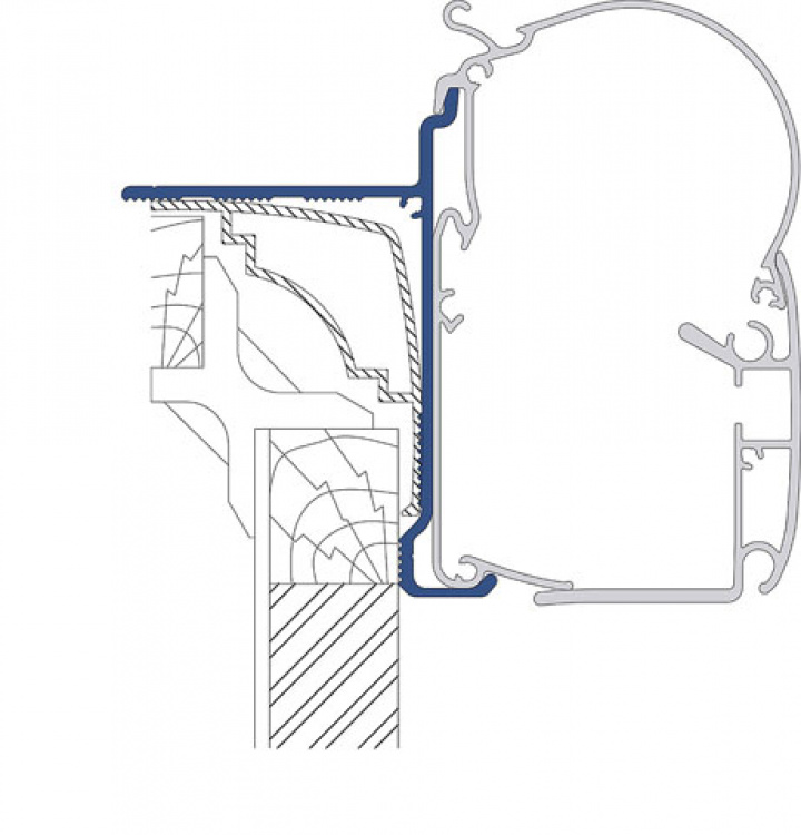 Adapterkit 4 delar till väggmarkis Dometic PerfectWall 1000 1500 Bürs i gruppen Markise & Telt / Markiser / Markiseadaptere / Dometic adaptere hos Camping 4U (9984322)