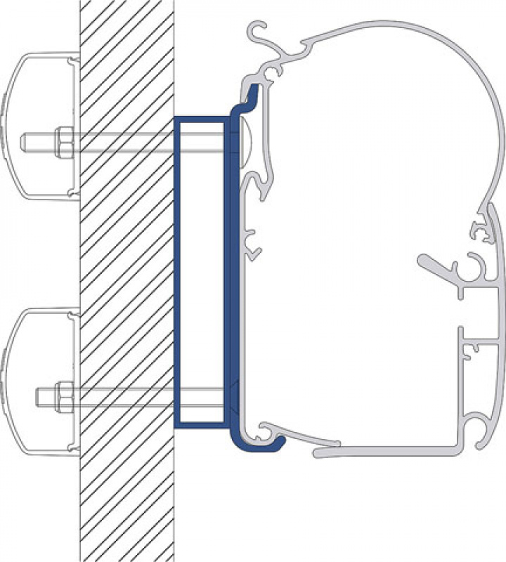 Adapter till väggmarkis Dometic PerfectWall 1000 1500 400 cm Dethleff i gruppen Markise & Telt / Markiser / Markiseadaptere / Dometic adaptere hos Camping 4U (9984325)