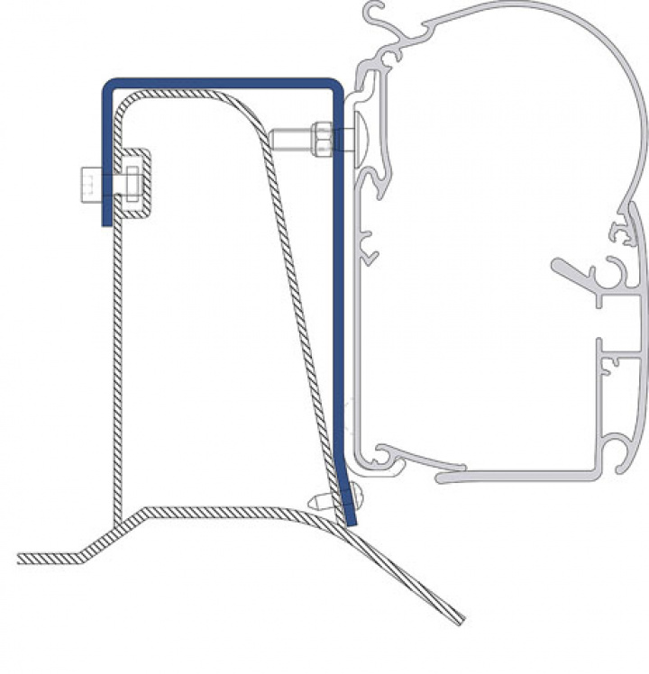 Adapterkit 3 delar till väggmarkis Dometic PerfectWall 1000 1500 Duca i gruppen Markise & Telt / Markiser / Markiseadaptere / Dometic adaptere hos Camping 4U (9984332)