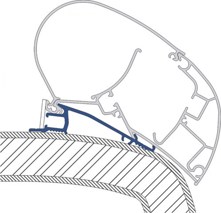 Adapter till takmarkis Dometic PerfectWall 2000 2500 400 cm Hymer SX i gruppen Markise & Telt / Markiser / Markiseadaptere / Dometic adaptere hos Camping 4U (9984334)