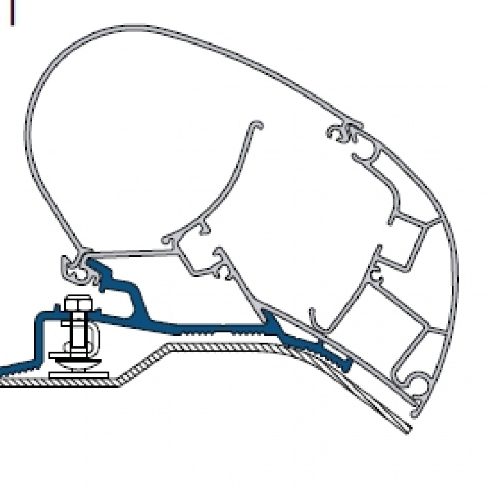 Adapter Ducato, Jumper, Boxer 06- PR 2000/2500 i gruppen Markise & Telt / Markiser / Markiseadaptere / Dometic adaptere hos Camping 4U (9984337r)