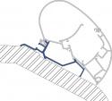 Adapterkit 3 delar till takmarkis Dometic PerfectWall 2000 2500 LMC /