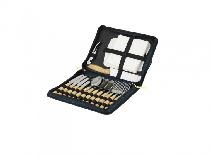 Picnic-sett, 20 deler, Morella blå/trefarget, Outwell i gruppen Kjøkkenutstyr / Husholdning / Bestikk og kjøkkenredskap hos Camping 4U (9987035)