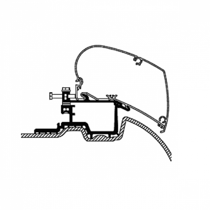 Adapter Mercedes Sprinter / VW Crafter 2006 - 2016 for 6/9-serie i gruppen Markise & Telt / Markiser / Markiseadaptere / Omnistor adaptere hos Camping 4U (9990480)