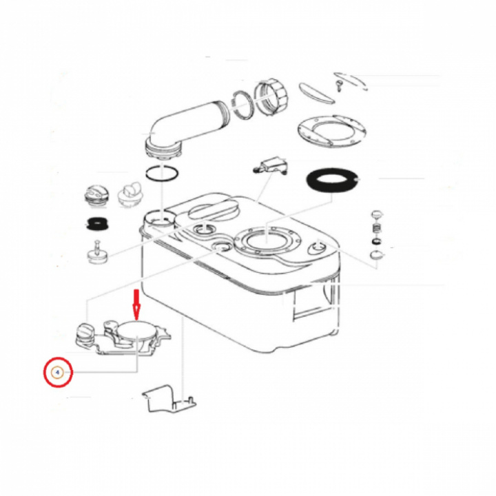 Lock Thetford C234/C200 i gruppen Bobil & Caravan / Toalett & sanitærprodukter / Reservedel toalett hos Camping 4U (9990594)