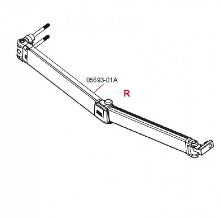 R.H. ARM F45TI L 450-550/400 ZIP i gruppen Markise & Telt / Markiser / Reservedeler markiser / Reservedeler Fiamma / F45 TiL Polar White 450 - 550 hos Camping 4U (9990856)