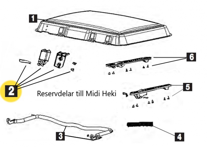 Hengsler med monteringsdeler 2 stk i gruppen Bobil & Caravan / Takluker / Reserveluker hos Camping 4U (9991579)