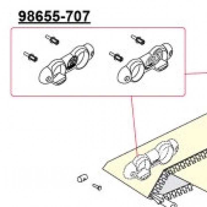 Fästen arm mot vägg 2-pack Fiamma i gruppen Markise & Telt / Markiser / Reservedeler markiser / Reservedeler Fiamma / Caravanstore ZIP XL 280-310 hos Camping 4U (9993259)