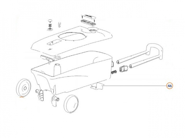 Plastklämma Kasettank C400 C500 i gruppen Bobil & Caravan / Toalett & sanitærprodukter / Andre toalettartikler hos Camping 4U (9993530)