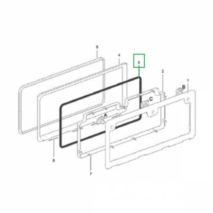 Tetningslist Serviceluke VI (6) Thetford i gruppen Chassis / Serviceluker hos Camping 4U (9994634)