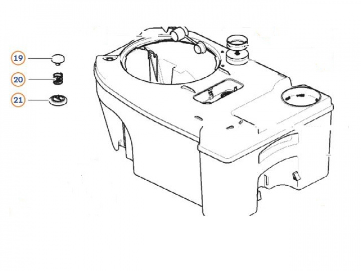 Avluftningsknapp Thetford Tank C250/C260 i gruppen Bobil & Caravan / Toalett & sanitærprodukter / Andre toalettartikler hos Camping 4U (9995070)