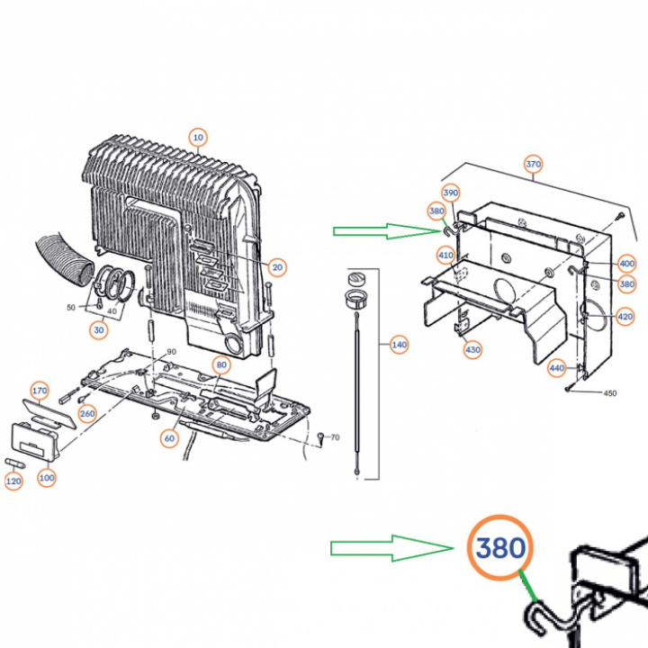 Krok for varmegitter Troma S3002 i gruppen Bobil & Caravan / Varme / Luft / Truma / Truma Reservedeler hos Camping 4U (9996048)