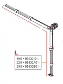 LEFT RAFTER+SUPPORT LEG 255cm