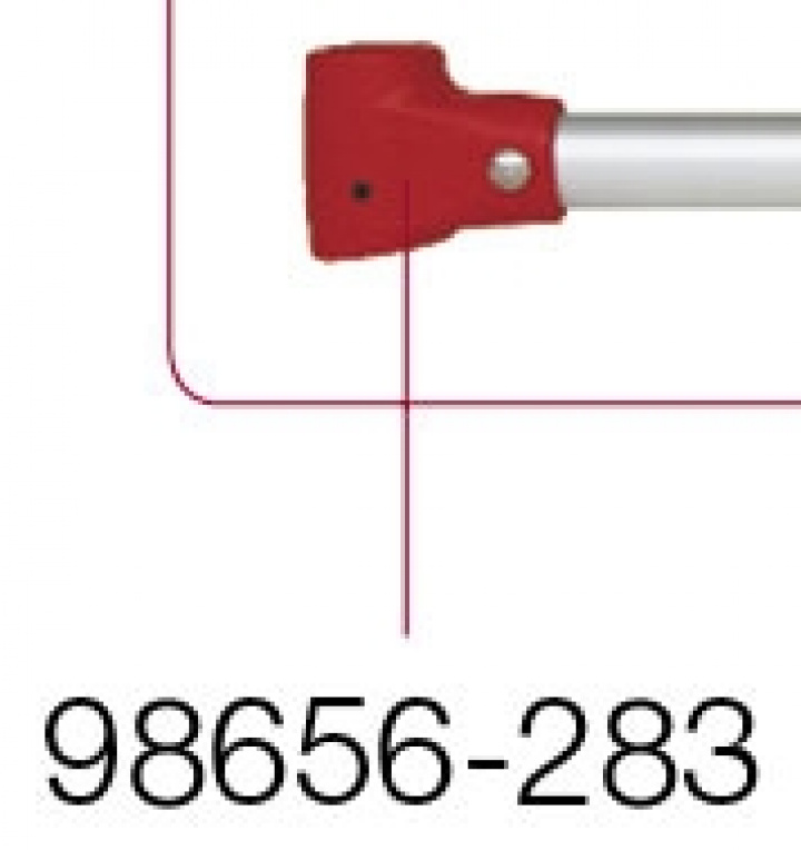 LEFT \'T\' ADAPTER RED CB PRO i gruppen Chassis / Sykkelstativ / Rerservdeler Fiamma sykkelstativ / CB Premium S hos Camping 4U (9997716)