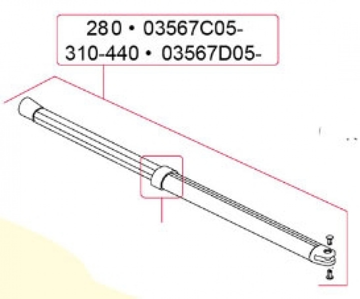 RAFTER 280 cm i gruppen Markise & Telt / Markiser / Reservedeler markiser / Reservedeler Fiamma / Caravanstore 280-440 2005 hos Camping 4U (9998923)