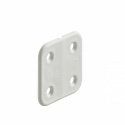 Hengsel 40x40mm vit plast