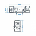 Baklys 5 funktions 194x104mm höger