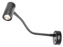Veggspot/leselampe minitube D4 flexibel Svart USB