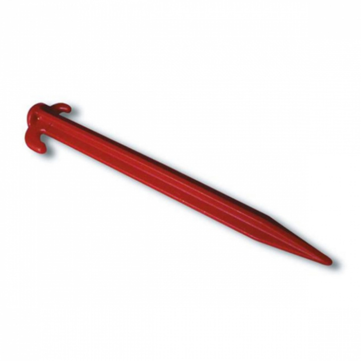 Teltpinne, rød plast, 200 mm, 10-pakning i gruppen Markiser & Fortelt / Fortelt / Frittstående telt, solskjerm, tilbehør osv. / Teltplugger hos Camping 4U (F09-20)