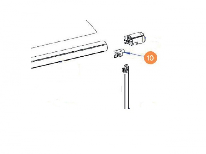 Beslag til ben Thule Omnistore 1200 i gruppen Markise & Telt / Markiser / Reservedeler markiser / Reservedeler Thule / Omnistor / Omnistor 1200 hos Camping 4U (FB-1500602947)