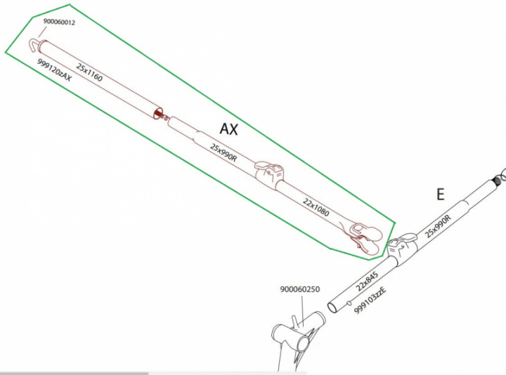 AX-Overligger 300cm i gruppen Markise & Telt / Fortelt / Fortelt campingvogn / Stativ / Teltstenger hos Camping 4U (FI-999120ZAX)