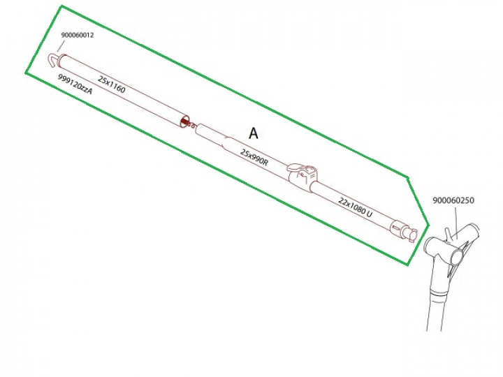 A-Overligger 3,0 T-Rex i gruppen Markise & Telt / Fortelt / Fortelt campingvogn / Stativ / Teltstenger hos Camping 4U (FI-999120ZZA)