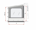 Sidevegg  Fiamma F80 Ducato (225-280 cm)