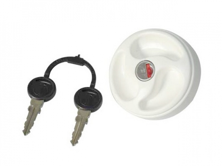 Extra Lock Vit Vatten/Bensin/Diesel i gruppen Chassis / Dører / Dør- & tanklås hos Camping 4U (K08-42.02)