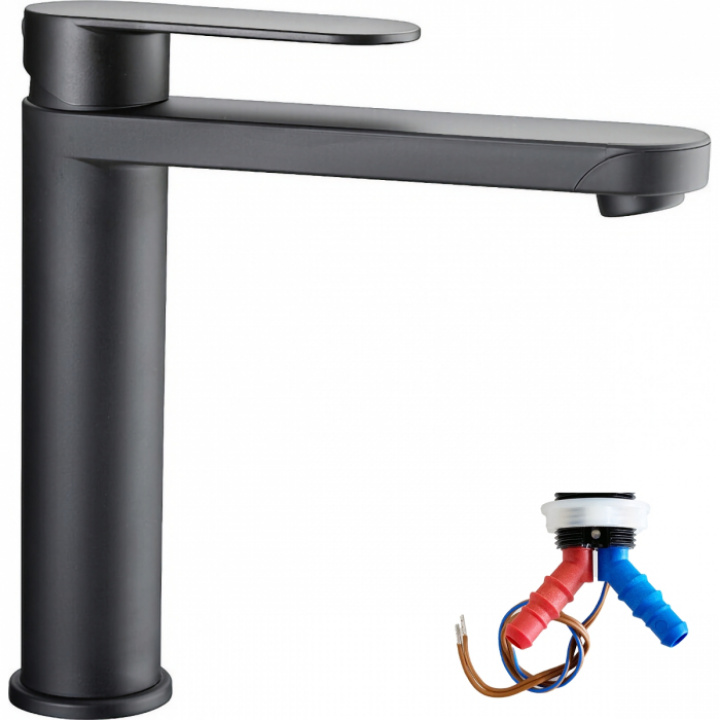 Kran ø33mm Svart Linnea L Uniquick i gruppen Bobil & Caravan / Vann & VVS / Vannkraner / For 28-33 mm hull hos Camping 4U (K18-57)
