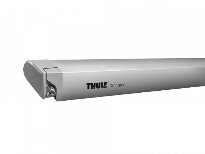 Thule Omnistor 6300 Box silver Duk Grey / Blue i gruppen Markise & Telt / Markiser / Takmontert hos Camping 4U (M01-128.31r)