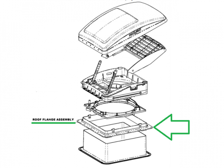 Innerramme Maxx Fan installasjonsmål 40x40cm i gruppen Bobil & Caravan / Takluker / MaxxFan Deluxe hos Camping 4U (MP10-20210K-40)