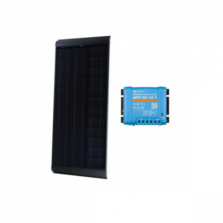 Solpanel NDS 230W Blacksolar inkl. Victron 100/20 regulator i gruppen Elektronikk / Solcellepanel hos Camping 4U (NDS-KPB230WP)