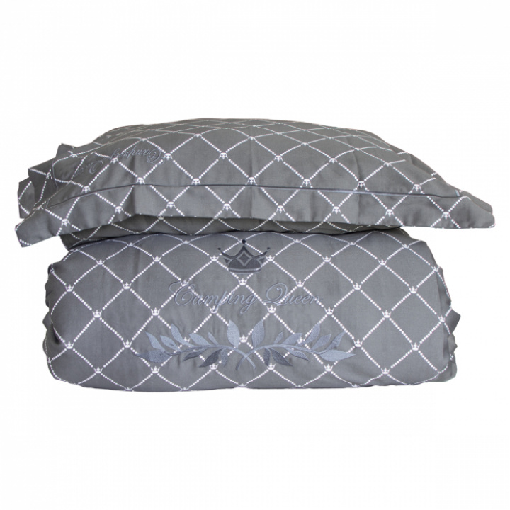 Sengeset Camping Queen mønstret grå 140 x 200 cm Royal Camping i gruppen Campingmøbler / Soverom / Sengetøy & laken hos Camping 4U (T13-118B)