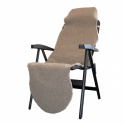 Kunstfell av saueskinn i beige Royal Camping