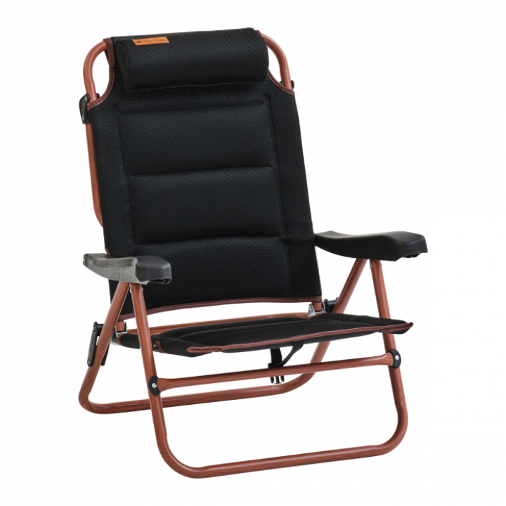 Strandstol Monark mørkegrå/brun Royal Camping i gruppen Campingmøbler / Campingstoler / Strandstoler hos Camping 4U (T18-302C)