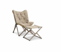 Loungestol sammenleggbar Castillo beige Royal Camping
