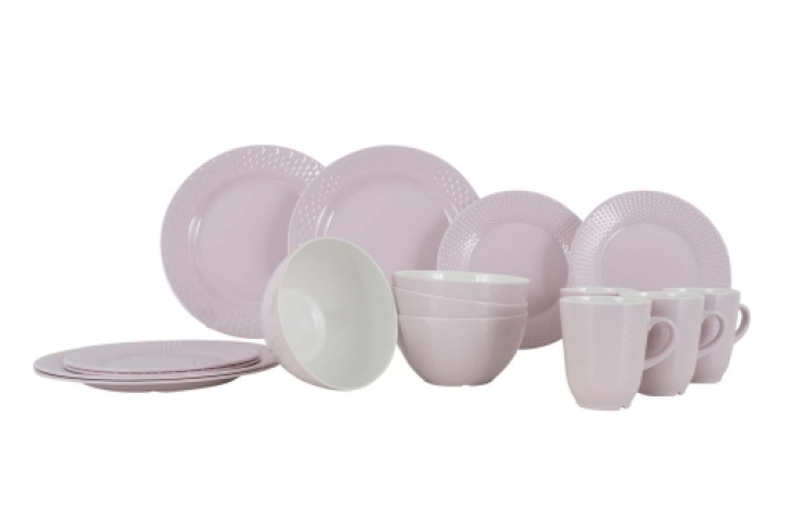 Servise 16 deler Royal Line pastell rosa, Gimex i gruppen Kjøkkenutstyr / Husholdning / Serviser & tallerkener hos Camping 4U (T99-389A)