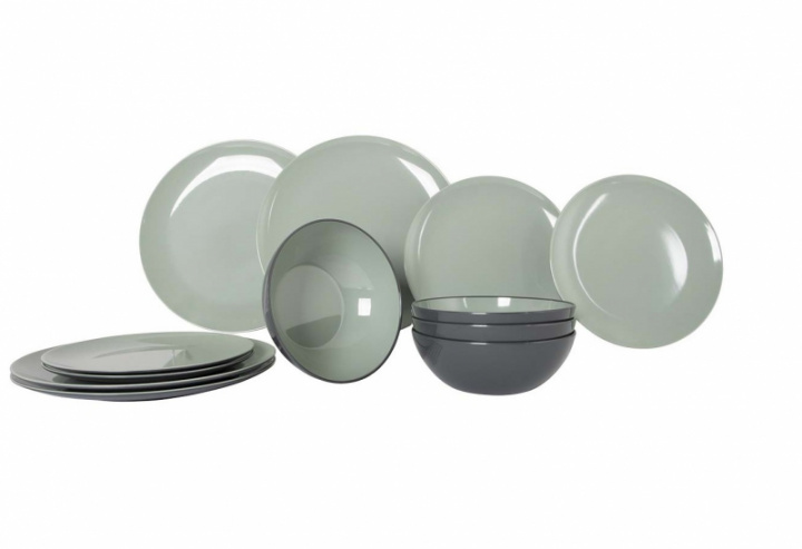 Servise 12 delar Vivid Green, Gimex i gruppen Kjøkkenutstyr / Husholdning / Serviser & tallerkener hos Camping 4U (T99-400A)
