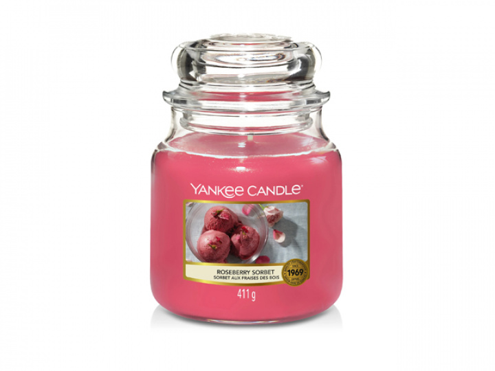 Doftljus Yankee Candle Classic Medium - Roseberry Sorbet i gruppen Kjøkkenutstyr / Gaveartikler / Duftlys hos Camping 4U (YC-1651401E)